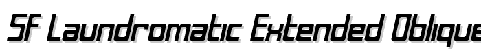 SF Laundromatic Extended Oblique font